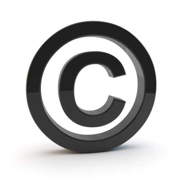 3d copyright symbol