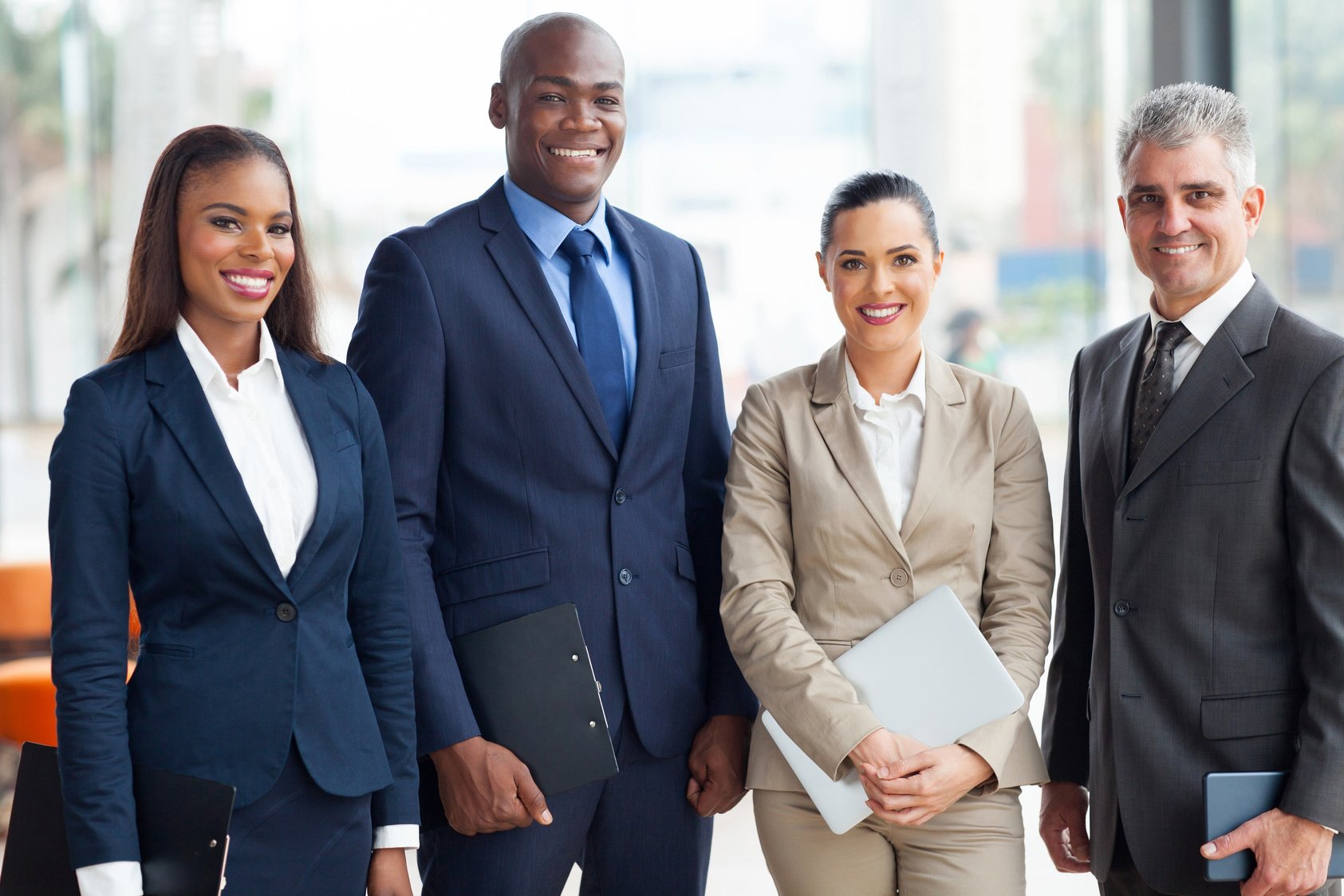 multiracial business team in office